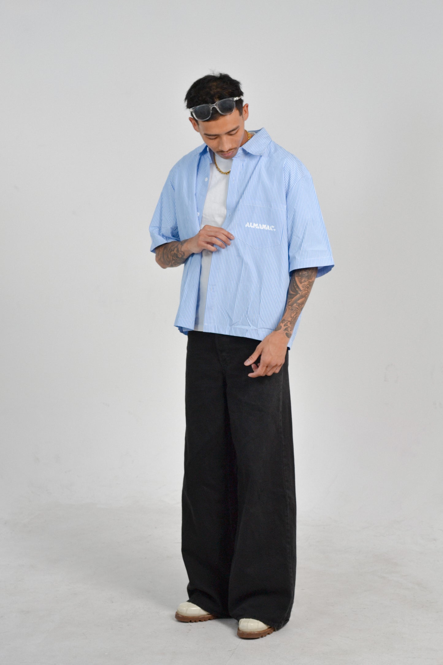 CC Pin Striped Button Up